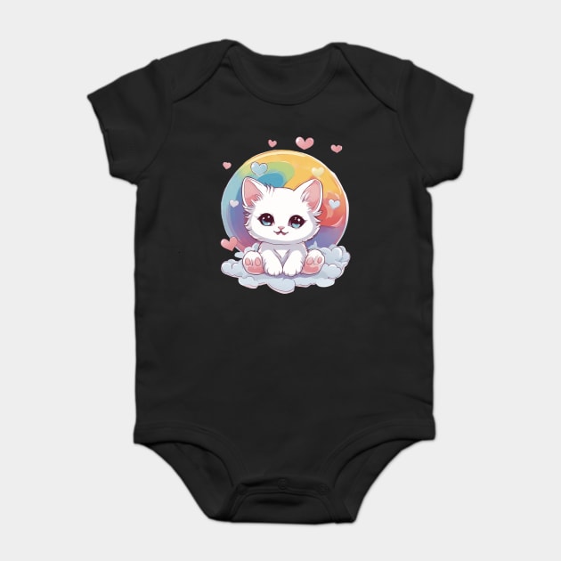 Fall in Love Baby Kitten Baby Bodysuit by animegirlnft